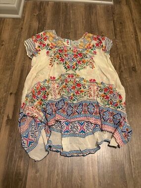 Johnny Was Trends Drapey Top Tunic Multi Size S